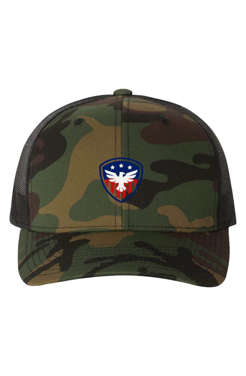 Logo Green Camo/ Black Trucker-Cap