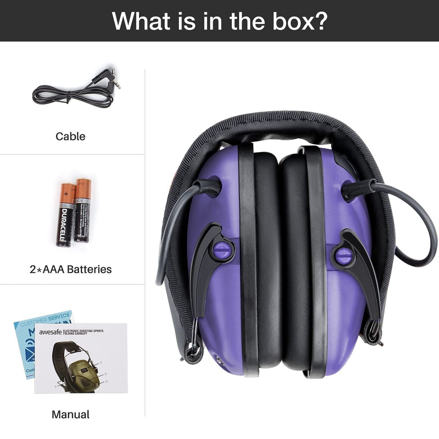 Awesafe Electronic Shooting Earmuffs Ear Hearing Protection Headphones for Sh...