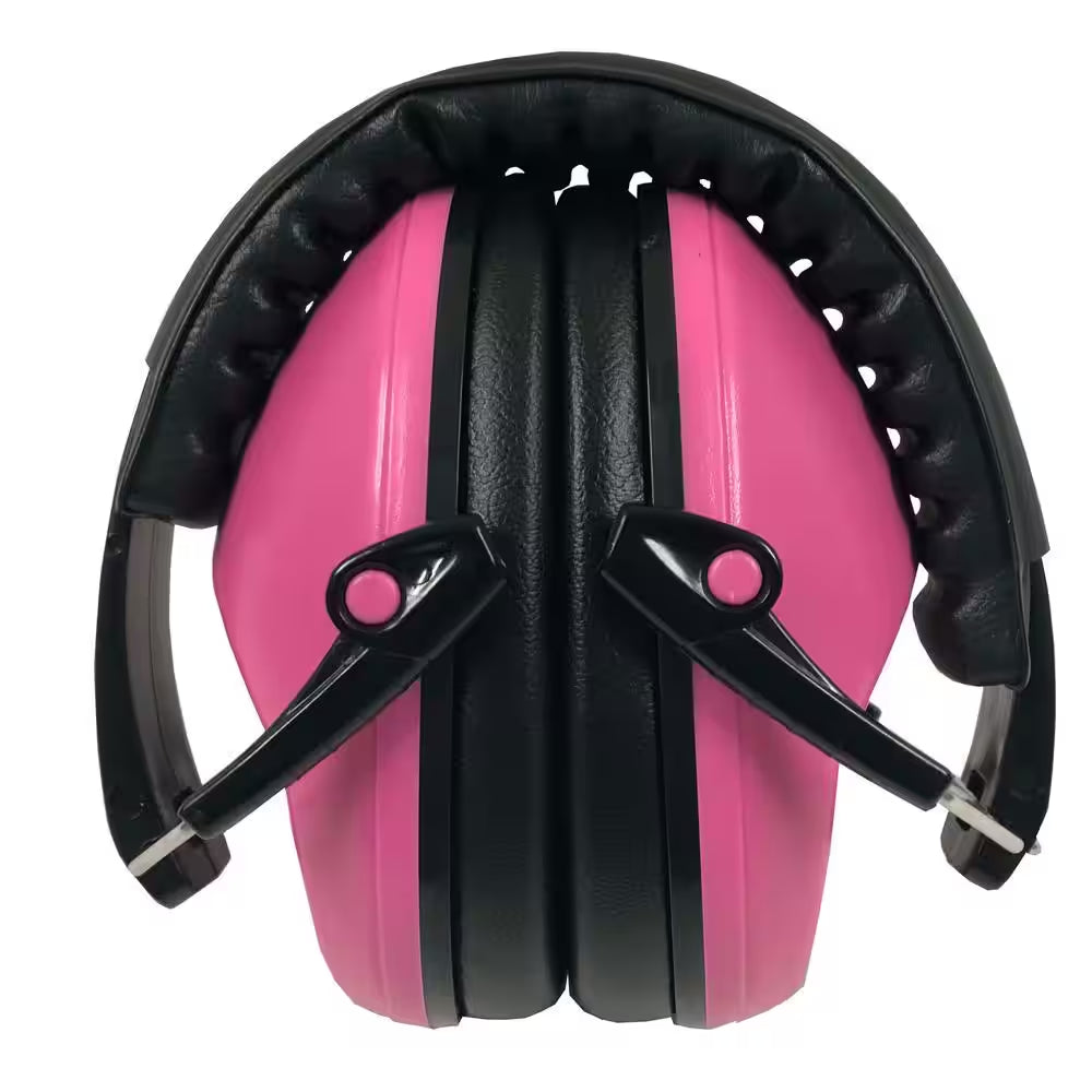 Pink Low Profile Passive Folding Slim Earmuff for Women