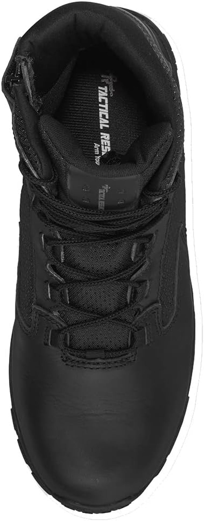 1040-ZWP 7” Waterproof Ultralight Black Tactical Boots for Men with Zipper - Leather and Nylon with BBP Lining and TR Hitrac Outsole for Police and EMS