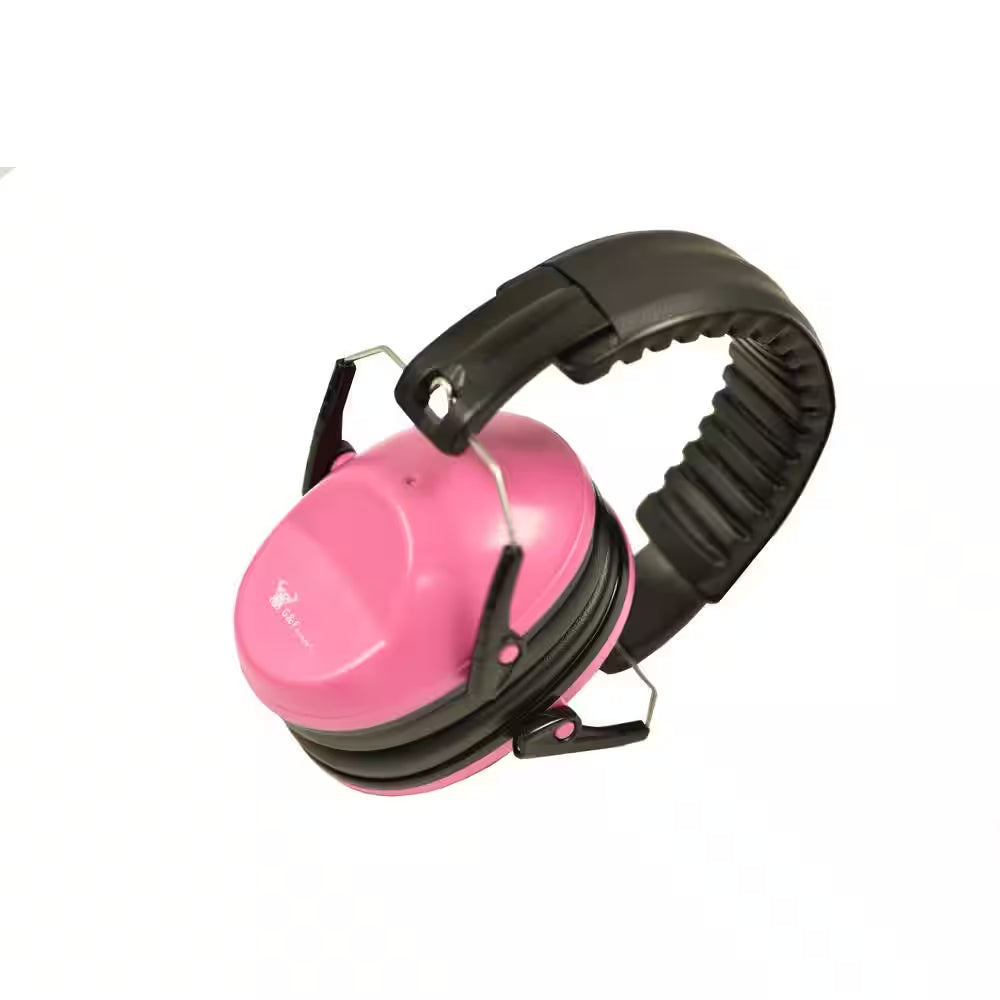 Pink Low Profile Passive Folding Slim Earmuff for Women