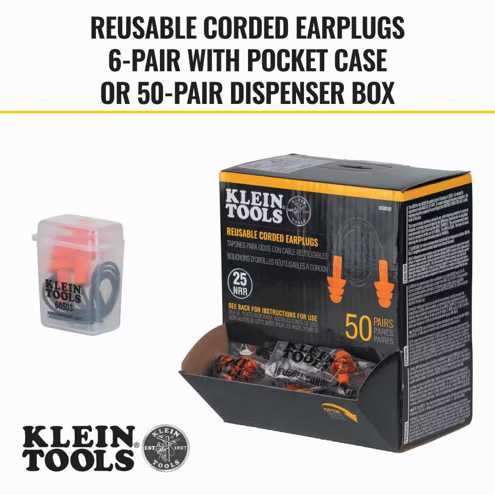 Corded Ear Plugs (6-Pairs)