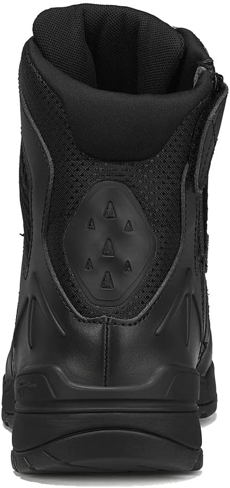 1040-ZWP 7” Waterproof Ultralight Black Tactical Boots for Men with Zipper - Leather and Nylon with BBP Lining and TR Hitrac Outsole for Police and EMS